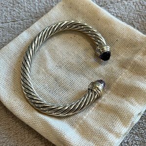 David Yurman, sterling cuff, amethyst, excellent condition
